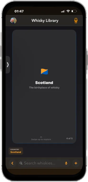Whisky Library country card: Scotland, the birthplace of whisky